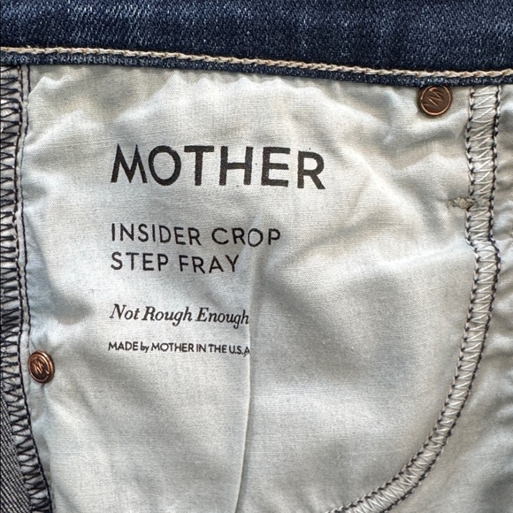 MOTHER Denim The Insider Crop Step Fray- Not Rough Enough Size 26 - Picture 10 of 11